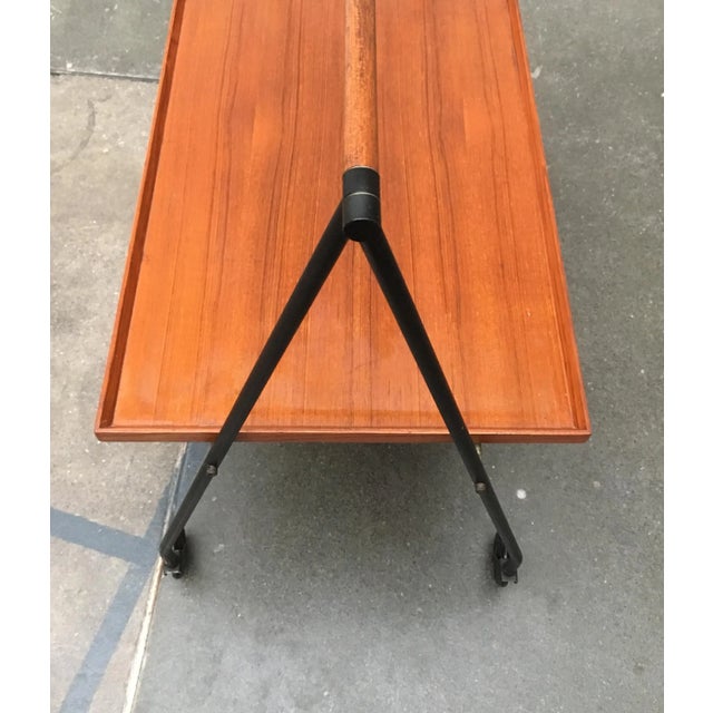 Mid-Century Teak Foldable Serving Cart For Sale - Image 10 of 18