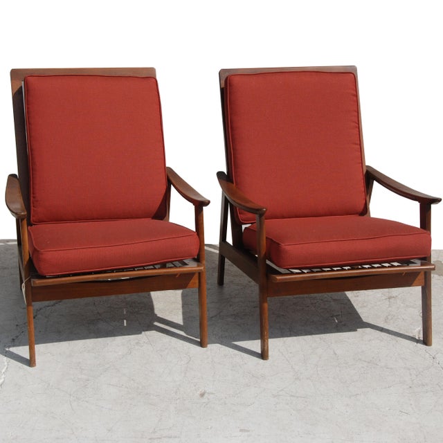 Mid-Century Modern Vintage Danish Lounge Chairs - a Pair For Sale - Image 3 of 6