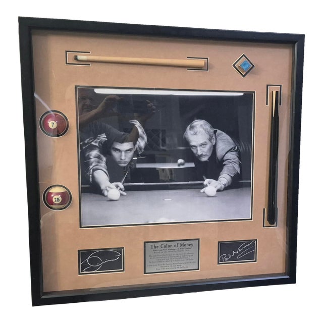 Shadowbox Display 1986 "Color of Money" ~ Man Cave Memorabilia For Sale