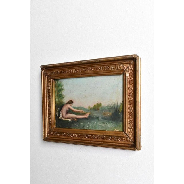 French Symbolist Artist, Nude Bather, 1900s, Painting, Framed For Sale - Image 5 of 6