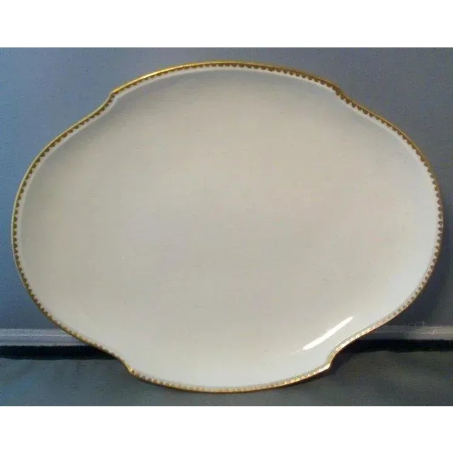 French 18th Century French Sevres Old Paris Porcelain Plate White & Gold For Sale - Image 3 of 7