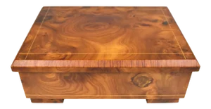 A.Gargiulo & Jannuzzi Tasso Scene Sorrento Italy Wood Footed Inlaid Jewelry Box