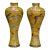 Chinese Cloisonné Vase Pair With Original Silk Box / Crane & Cloud Motif For Sale