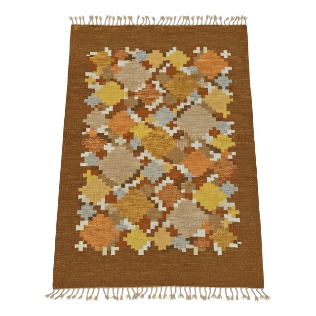 Large Rölakan Wool Rug by Ingegerd Silow, 1960s For Sale