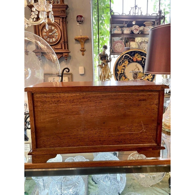 Late 19th Century Antique 18 Drawer Hardwood Table Top Apothecary Cabinet For Sale - Image 12 of 13