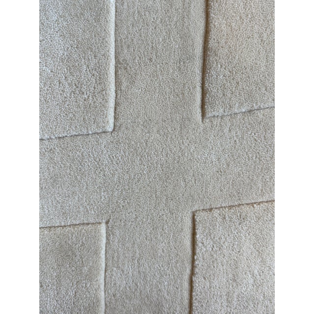 Textile Modern Asymmetric Square Rug by Tisca Tiara, Austria For Sale - Image 7 of 18