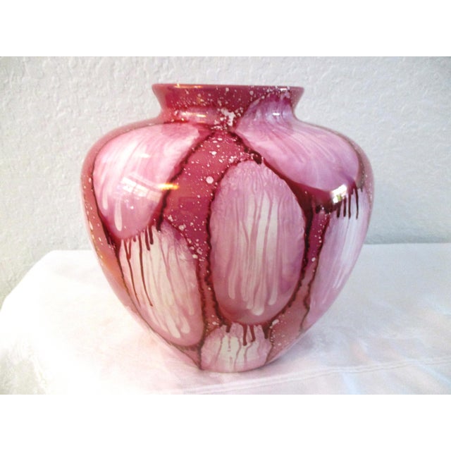 Organic Modern Hot Pink Iridescent Vase Chairish