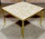 Mid-Century Modern Brass & Stained Glass Inlaid Coffee Table, by Morris Lapidus, USA Circa 1950s This Mid-Century Modern...