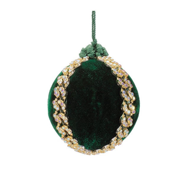 2020s Shimmer Ball Ornaments (Set of 4)  3" & 4" Plastic/Polyester Christmas Decorations For Sale - Image 5 of 6