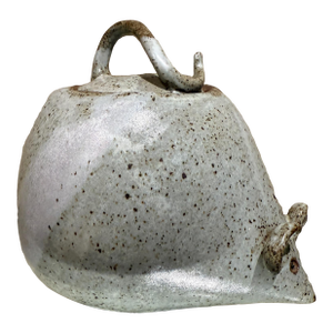 Vintage Pottery Cookie Jar Safekeeping in Mice Mouse Shape