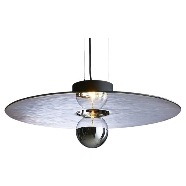 Small Silver Mirage Pendant Light by Radar For Sale
