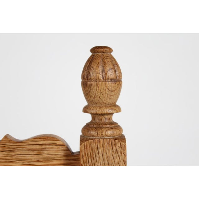 Danish Renaissance Handcrafted Armchair in Oak and New Sheepskin by Axel Einar Hjorth, 1940s For Sale - Image 3 of 9