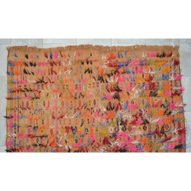 Handwoven Turkish Kilim Rug Anatolia Rug Antique Curtain - 6′7″ X 11′6″ For Sale - Image 10 of 16