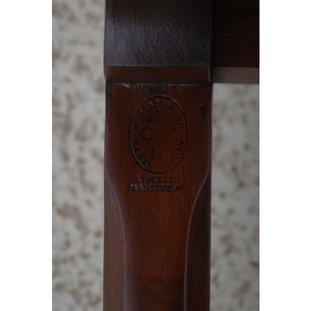 Set of 6 Stickley Colonial Williamsburg Mahogany Dining Room Chairs For Sale - Image 12 of 12