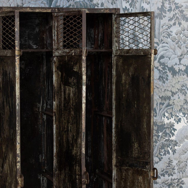 Antique French Slate Mine Metal Lockers, Circa 1900 For Sale - Image 17 of 17