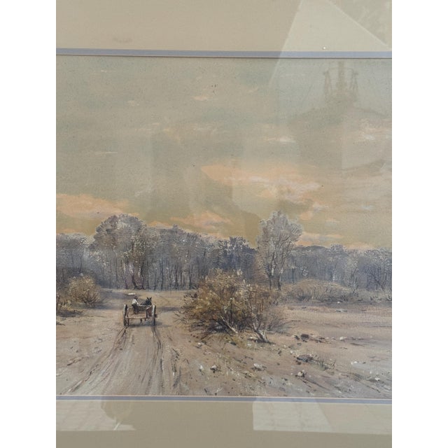Late 19th Century Antique 1891 Harvey Otis Young Watercolor Painting, 30"x41" Framed Colorado Western Landscape, Signed 19th Century Fine Art, From Art Works For Sale - Image 5 of 11