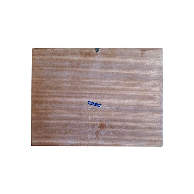 Brown Mid-Century Marquetry Inlay Panel Art, Hand-Made in Italy For Sale - Image 8 of 8