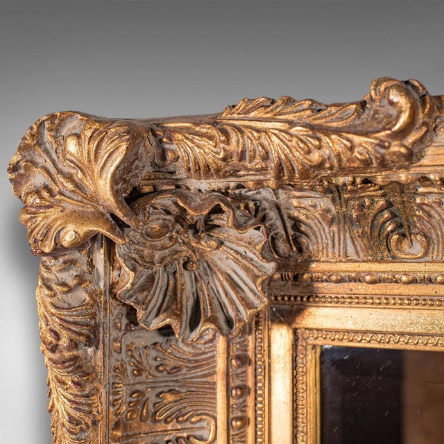 1970s Large Vintage Renaissance Revival Wall Mirror, Continental, Giltwood, Decorative For Sale - Image 4 of 11