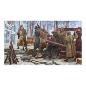 Soviet Army Painting, Original Socialist Realism Art, Volnenko (1986) 140-240