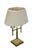 French Vintage Robert Abbey Brass French Bouillotte Two Light Banquet Table Lamp For Sale - Image 3 of 15