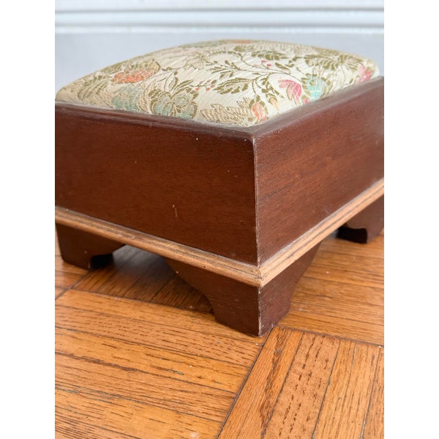Late 19th Century Victorian Era Mini Upholstered Footstool For Sale - Image 4 of 13