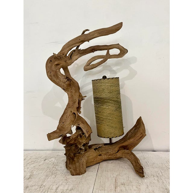 Large Mid Century Driftwood Sculptural Lamp For Sale - Image 12 of 12