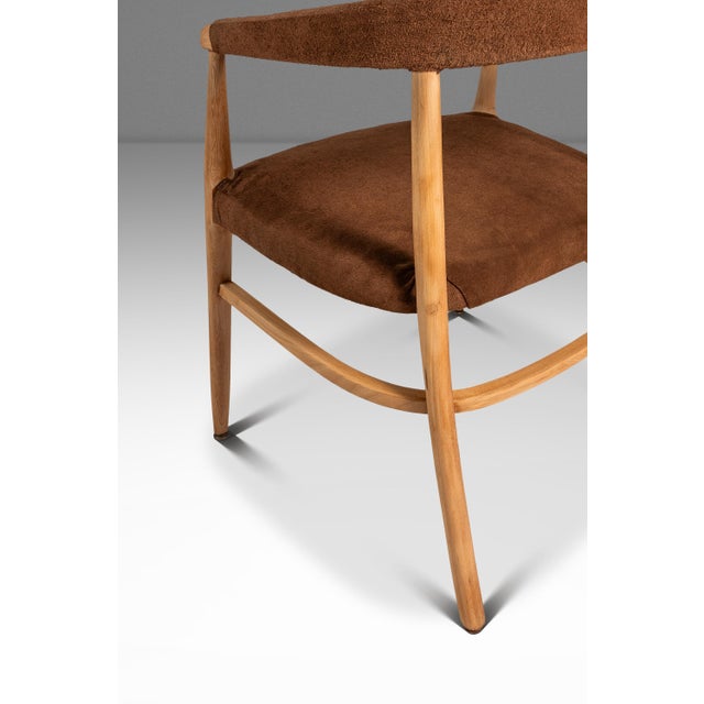 Mid-Century Modern Bentwood Lounge Chair / Armchair in Suede & Maple in the Manner of Lawrence Peabody / Thonet, Usa, C. 1950s For Sale - Image 15 of 18
