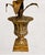 Vintage Massive Gold Gilt Metal Tole Chelsea House Style Potted Palm Tree Urn Room Decor- a Pair For Sale In West Palm - Image 6 of 8