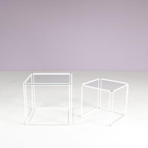 White Isocele Side Tables from Max Sauze, France, 1960s, Set of 2 For Sale - Image 8 of 10
