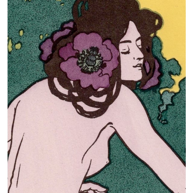Late 19th Century Hans Christiansen, L'Heure du Berger, Nude, 1898, Lithograph on Paper For Sale - Image 5 of 12
