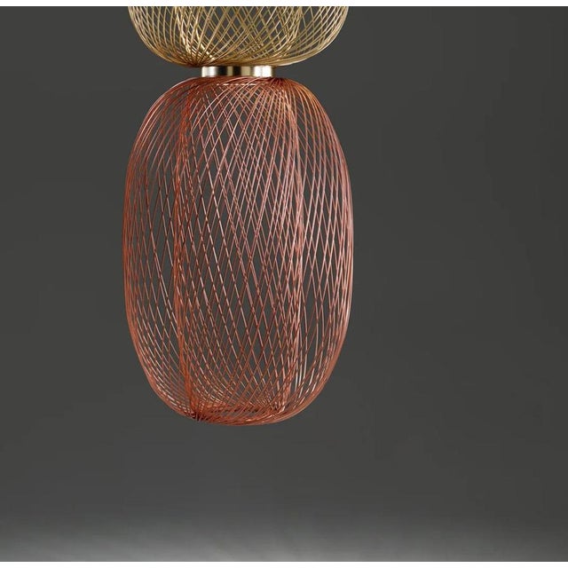 Copper Top 45 / Bottom 90 Suspension Lamp by Stephen Burks for Parachilna For Sale - Image 8 of 14