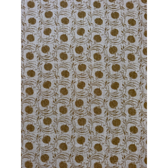 Gp & J Baker Seed Pod Ochre Fabric 3 1/2 Yards For Sale - Image 4 of 5