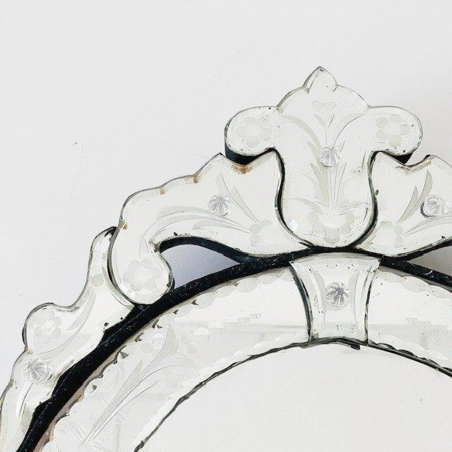 Antique Venetian Etched Mirror, 1900s For Sale - Image 5 of 7