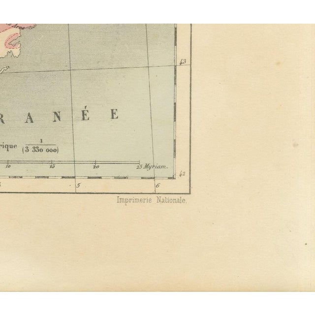Antique Map of France with Wine, Cider and Beer Regions, Vienna, 1873 For Sale - Image 10 of 12
