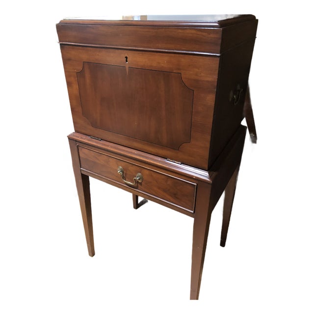 1960s Henkel Harris Silver Chest Cabinet For Sale