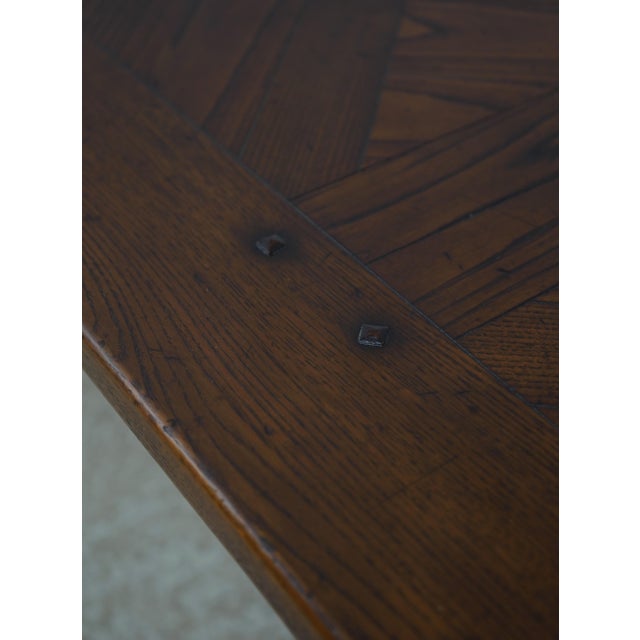 Brown Jonathan Charles Large Chestnut Banquet Dining Table For Sale - Image 8 of 12
