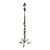 Vintage Sculptural Wrought Iron Two-Light Floor Lamp, Torchère With Grape Vine Entwined Column, Circa 1950s For Sale