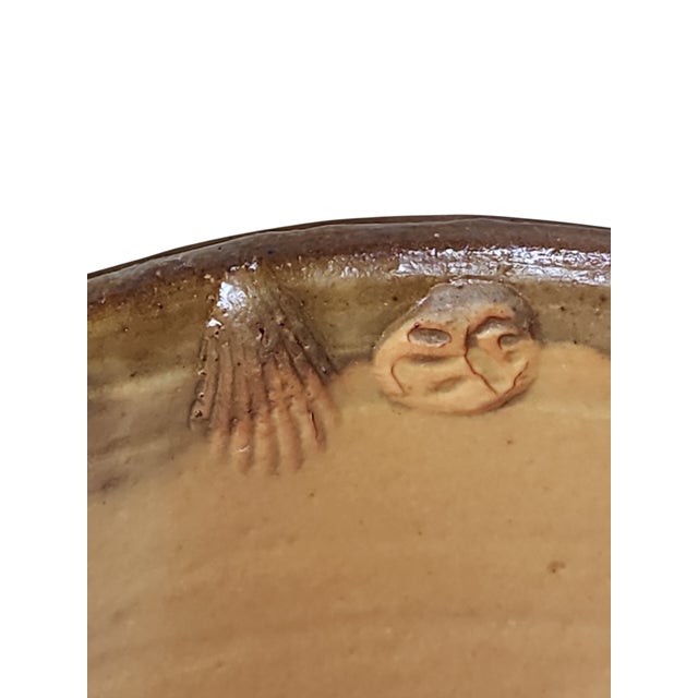 Yellow Vintage Studio Pottery Tall Chimney Vase For Sale - Image 8 of 8