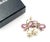 Contemporary Chanel Gold Fuchsia Ribbon Bow CC Pearl Dangle Hoop Earrings, A Pair For Sale - Image 3 of 5