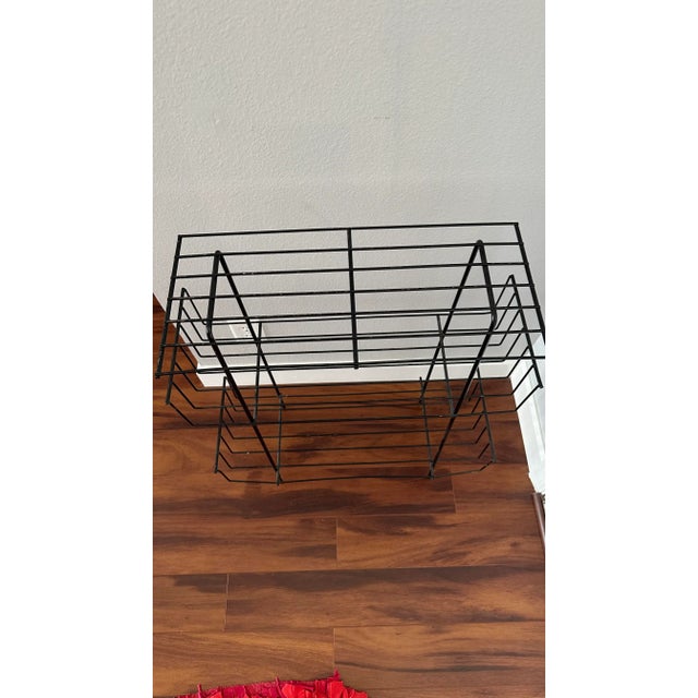 Mid-Century Modern Mid Century Modern Wire Metal Plant Storage Shelving Rack For Sale - Image 3 of 6