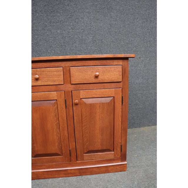 Hunt Country Furniture Brandywine Hall Quarter Sawn Oak Buffet For Sale In Philadelphia - Image 6 of 18