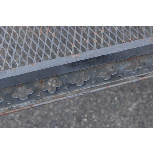 Black Vintage Wrought Iron Outdoor Coffee Table For Sale - Image 8 of 18