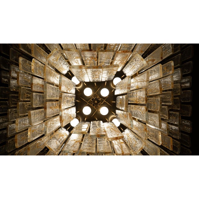 1970s Large Handcrafted Murano Glass Prism Waterfall Chandelier, 1970s For Sale - Image 5 of 16