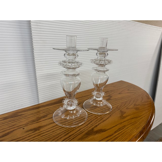 Juliska Harriet Candlestick Holders, Pair For Sale - Image 4 of 12