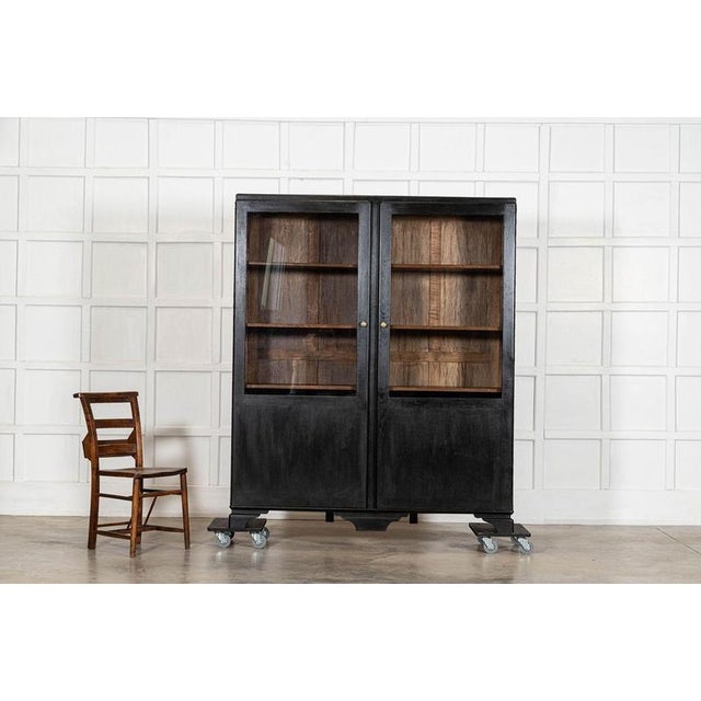 19th Century French Ebonised Fruitwood Glazed Vitrines, 1920 For Sale - Image 16 of 18