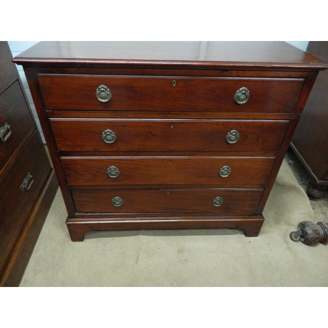 Small Edwardian Mahogany Chest of Drawers, 1890s For Sale - Image 10 of 18