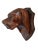 Brown Black Forest Hand-Carved Dog Head Plaque in Wood, 1890s For Sale - Image 8 of 8
