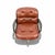Mid-Century Modern Knoll Pollock Chair in Whiskey Leather, Steel Frame For Sale - Image 3 of 9