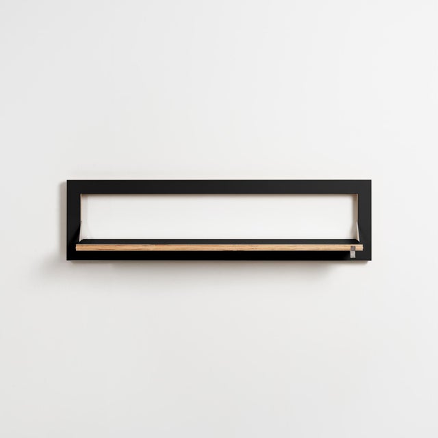 Contemporary 100×27-1 Fläpps Shelf in Black from Ambivalenz For Sale - Image 3 of 5