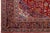 Red Room Size Vintage Kashan Medallion Wool Rug in Red and Blue For Sale - Image 8 of 10